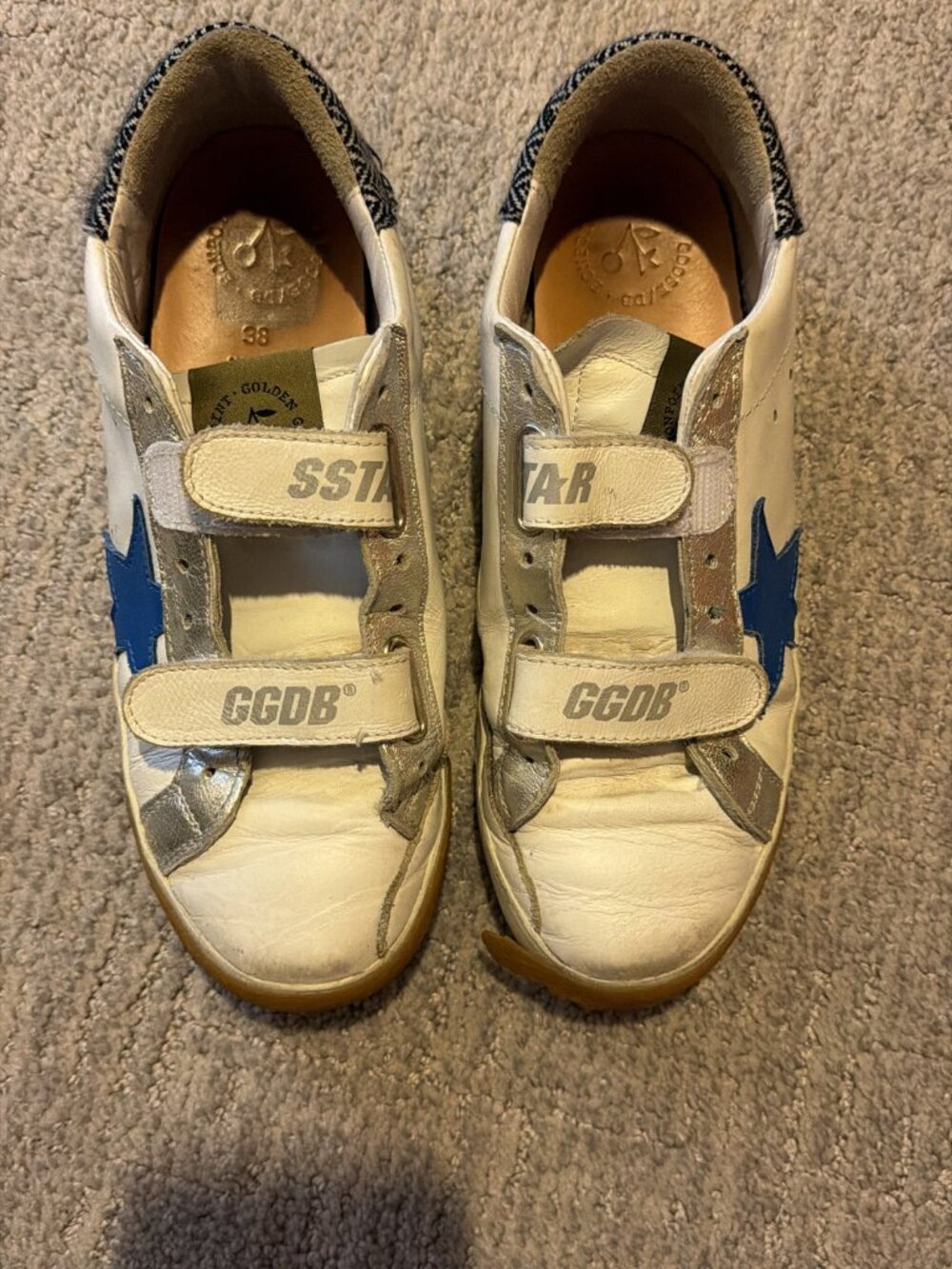 Golden Goose Old School Velcro Sneakers White EU 38